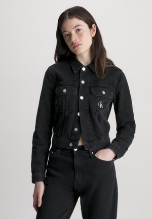 Calvin Klein Jeans CROPPED 90S JACKET - Teksajakk - black denim