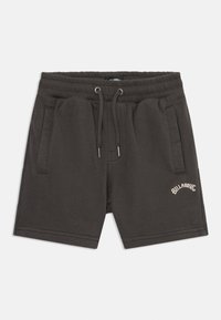 Mörkgrå bomullsshorts med elastisk midja, dragsko, sidofickor och broderad "Billabong"-logotyp i off-white.