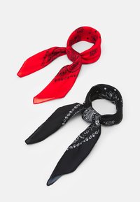 BANDANA UNISEX 2 PACK - Fulardi - black/red