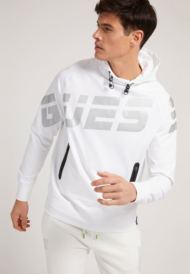 Herren Sportbekleidung | Guess SCUBA Kapuzenpullover weiß - OF42628 Herren Sportbekleidung | Guess SCUBA Kapuzenpullover weiß - OF42628