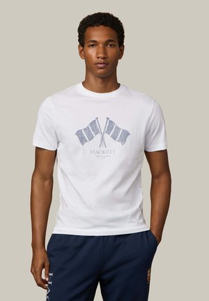 HERITAGE LRC FLAG TEE - T-shirt print - optic white