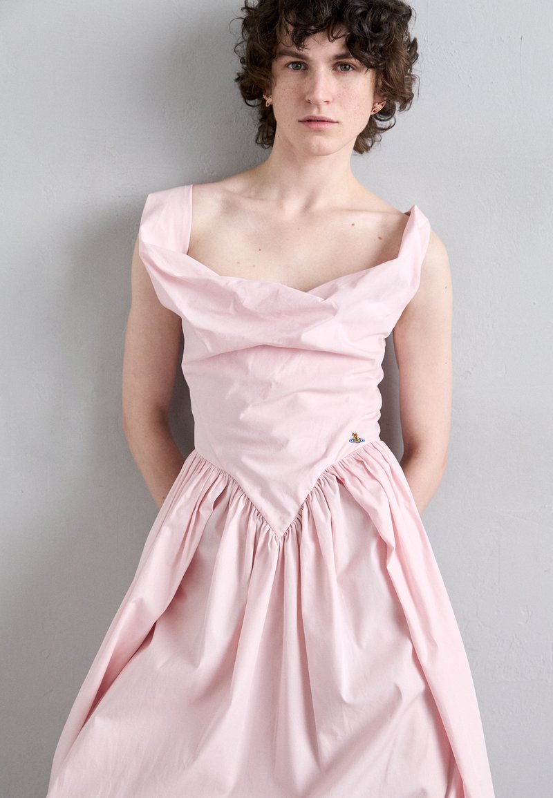 white tie waist midi dress Cotton Candy LA Parga White Tie-Back Midi Dress - Size S - Button Placket - Adjustable Straps - Backless Bodice