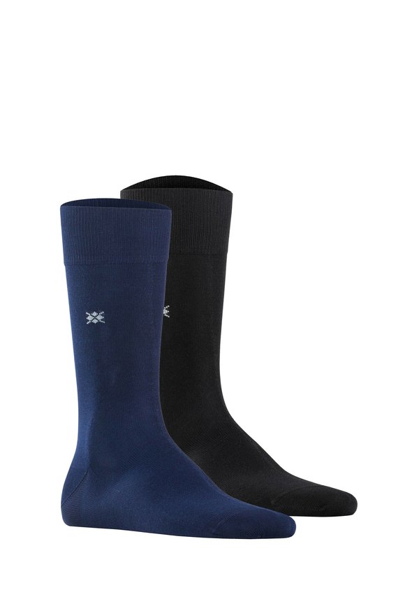 2ER PACK - DUBLIN KURZ LOGO ONE SIZE EINFARBIG - Socken - schwarz blau