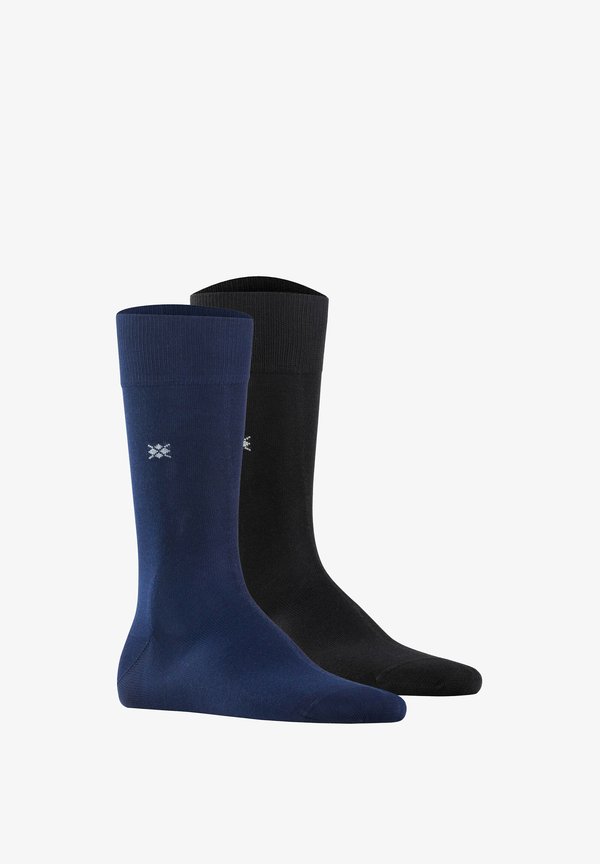 2ER PACK - DUBLIN KURZ LOGO ONE SIZE EINFARBIG - Socks - schwarz blau