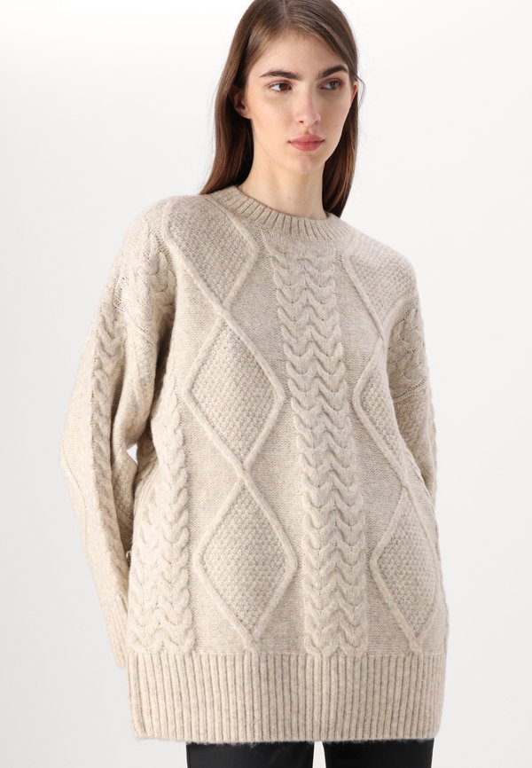 JDYSILJA LONG CABLE - Jumper - oatmeal4