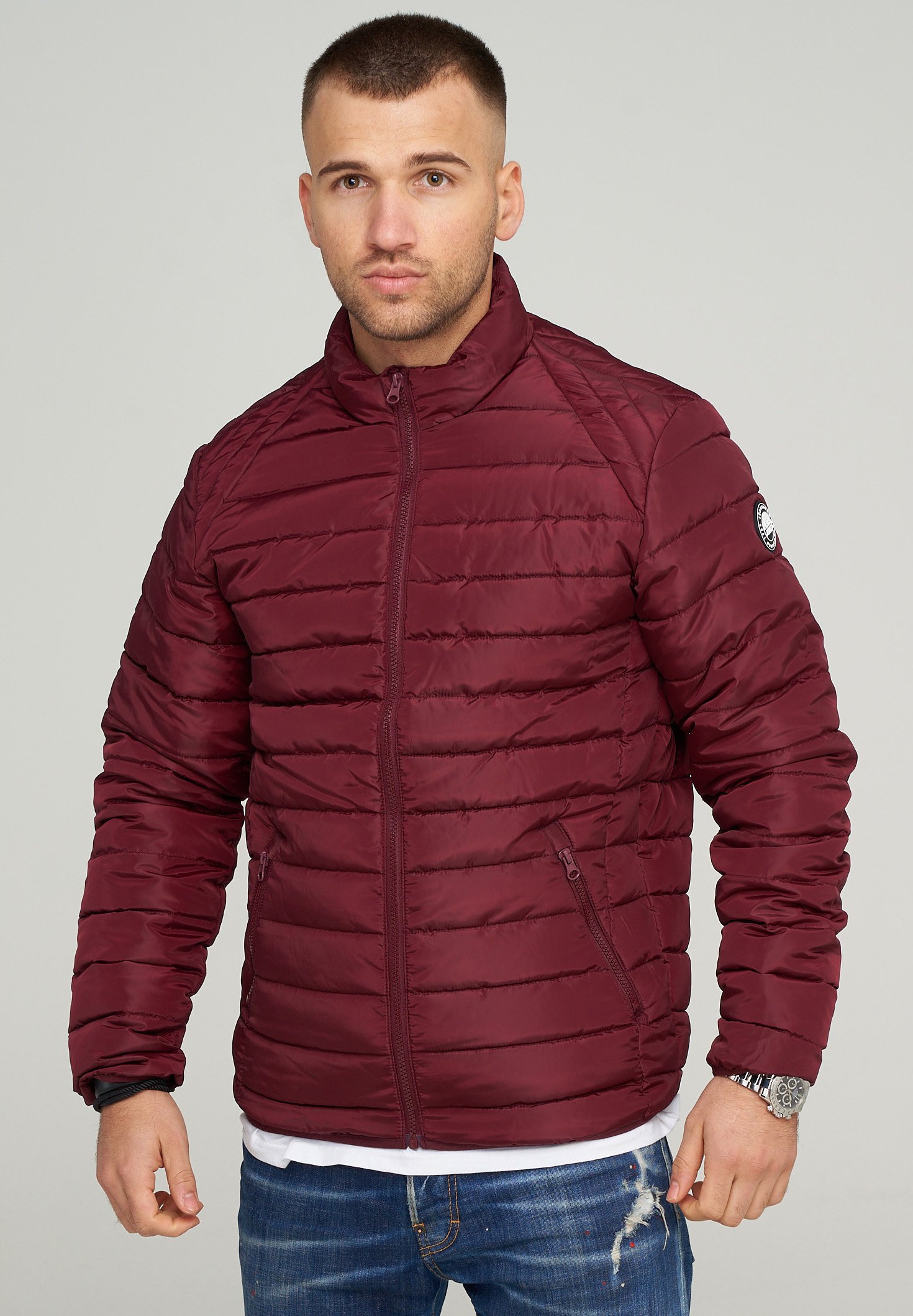 dark red jacket mens