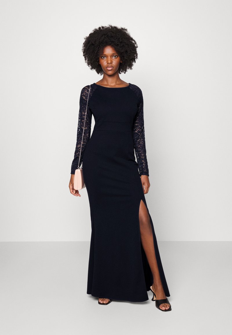 Maxi cocktail dress with sleeves Clearance