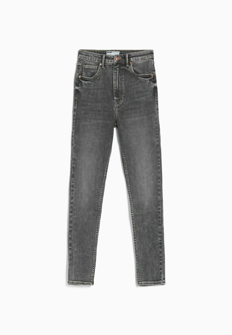 Bershka Jeans Skinny Fit lichtgrijs gemêleerd