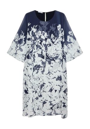 Luisa Viola, ABITO IN GEORGETTE STAMPATA - Vestito casual - blu
