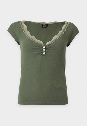 BDG Urban Outfitters, DIANA CAP SLEVE - Βασικό μπλουζάκι - khaki