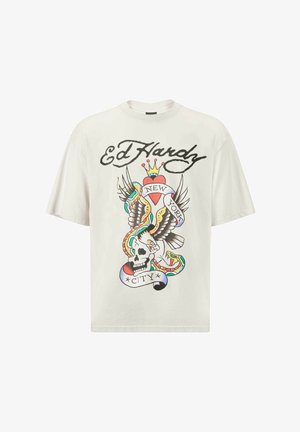 Ed Hardy, T-shirts print - grey