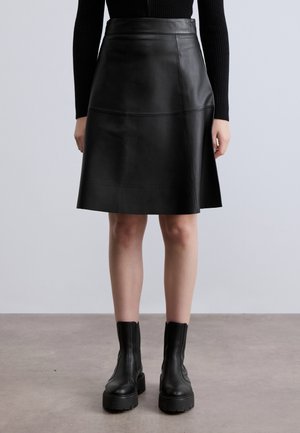 STELLY SKIRT - Lædernederdele - black