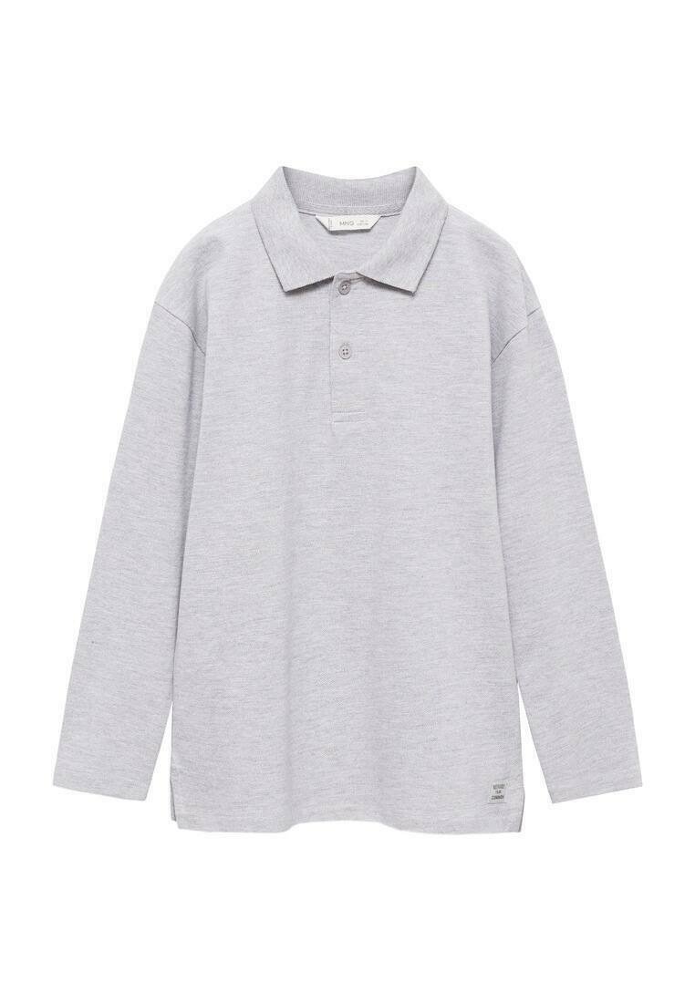 Mango Kids Poloshirt grijs gemêleerd