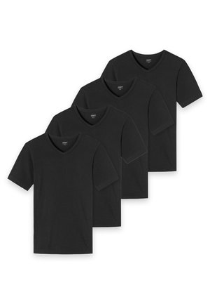 4 PACK - Maglietta intima - schwarz