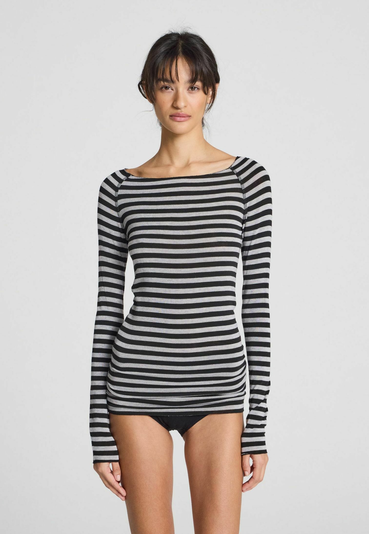 Maglietta Donna Maglietta A Righe Maniche Lunghe GAI+LISVA AMALIE