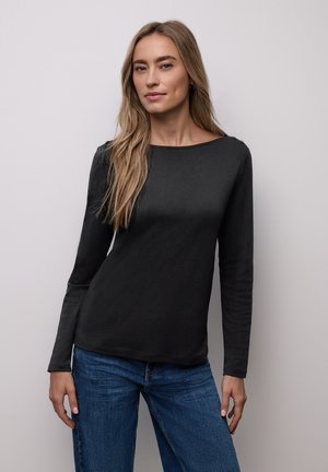 MIT KNOPFDETAILS - Maglietta a manica lunga - schwarz