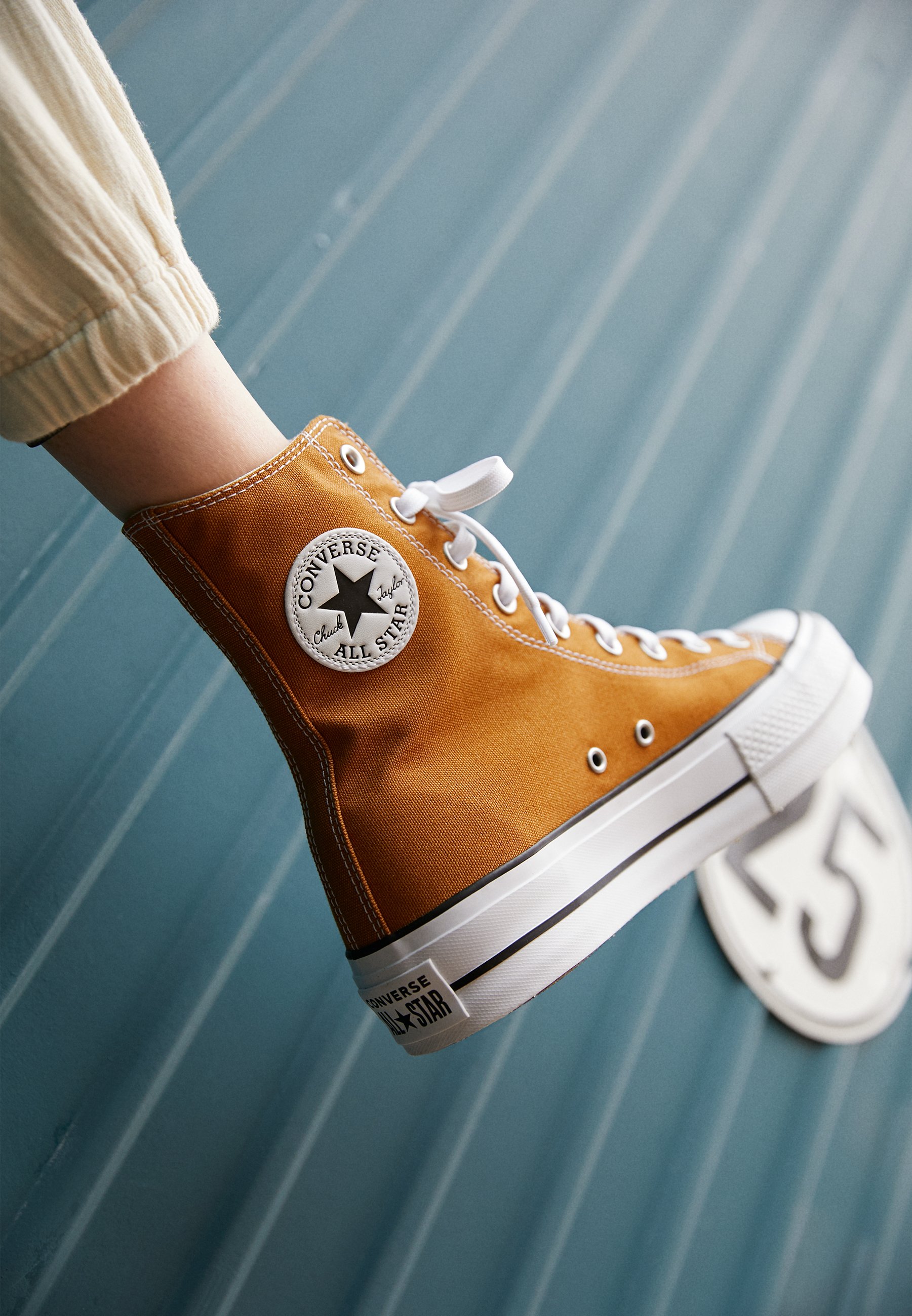 Converse CHUCK TAYLOR ALL STAR LIFT - Baskets montantes - dark  soba/white/black/marron - ZALANDO.FR