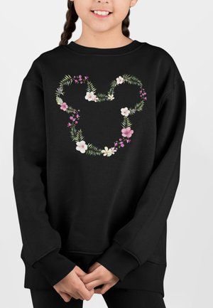 Disney MICKEY FRIENDS FLORAL MICKEY - Sweatshirt - black