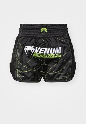 Venum TRAINING CAMP 4.0 MUAY THAI SHORTS  - Sportiniai šortai - black/neon green