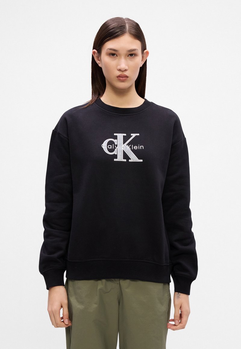 Calvin Klein Jeans MONOLOGO FRENCH - Mikina - black
