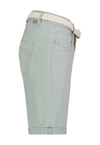 Sublevel FEINE BERMUDA MIT FLECHTGÜRTEL - Jeans Shorts - hellgrün