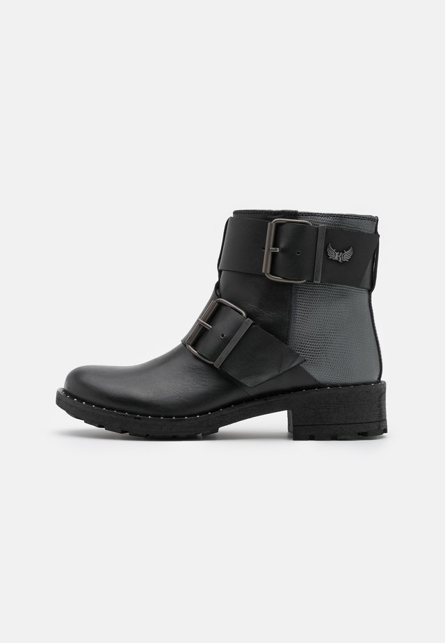 LONDRES - Cowboy/biker ankle boot - noir