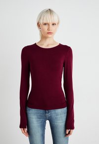 Gina Tricot SOFT TOUCH CREW NECK TOP - Hosszú ujjú felső - zinfandel