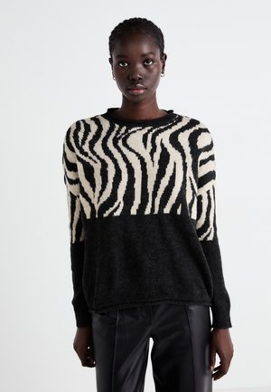 ONLY ONLJADE O NECK  - Jersey de punto - pirate black/whitecap gray