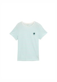 MIT STREIFENMUSTER - T-shirt imprimé - blue white irregular stripe