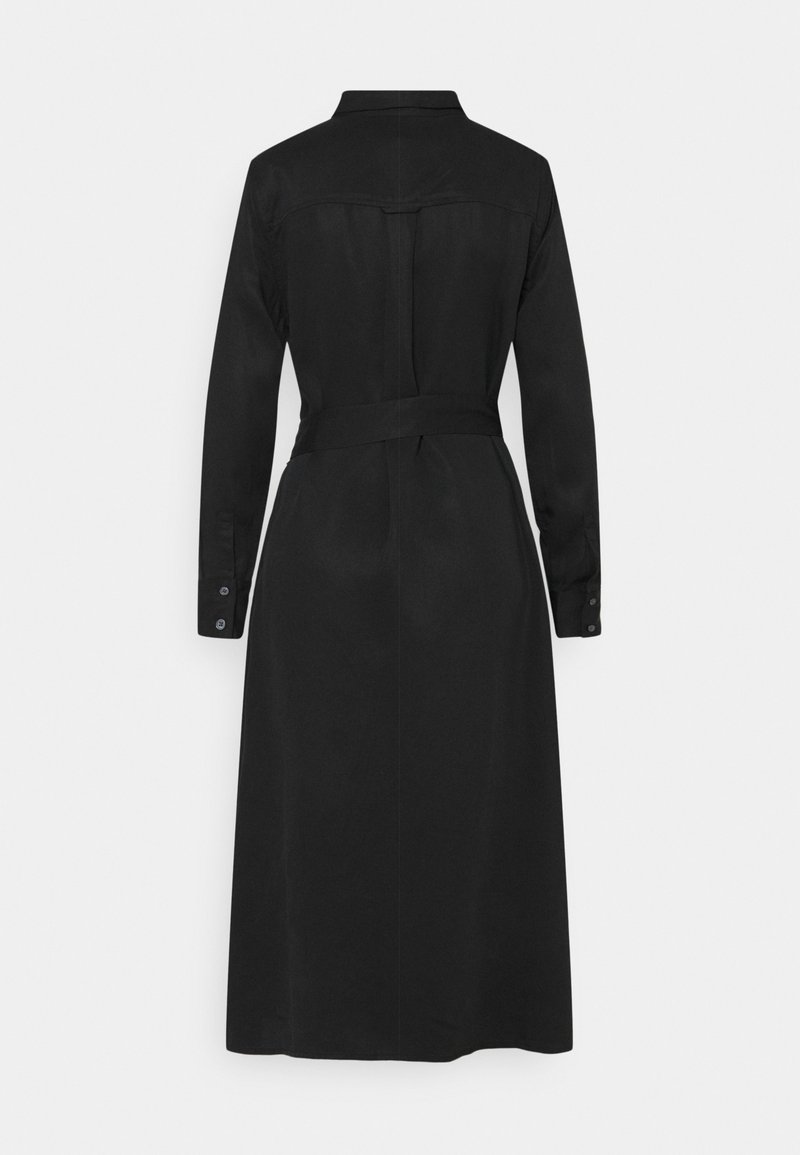 banana republic black shirt dress Women's Poplin Utility Midi Shirtdress Black Petite Size L