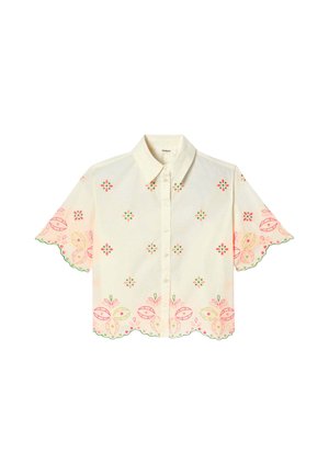 Promod, CHEMISE BRODÉE - Chemisier - ecru