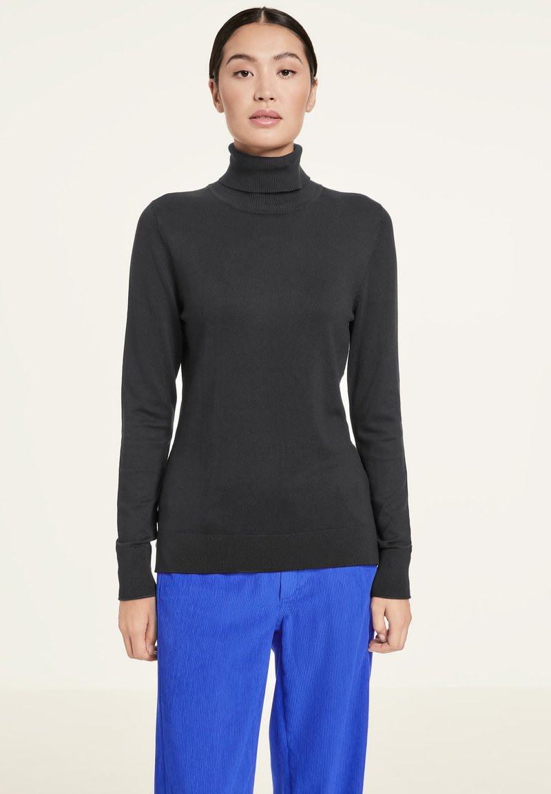 Taifun LANGARM ROLLKRAGEN AUS FEIN - Trui - schwarz