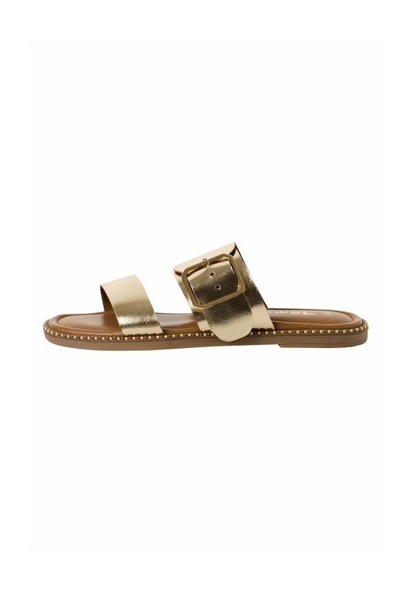 Pantolette flach - light gold