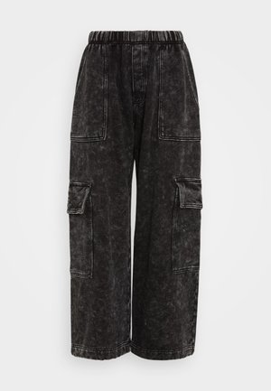 EXTRA SWEATPANTS - Cargobukse - black dark