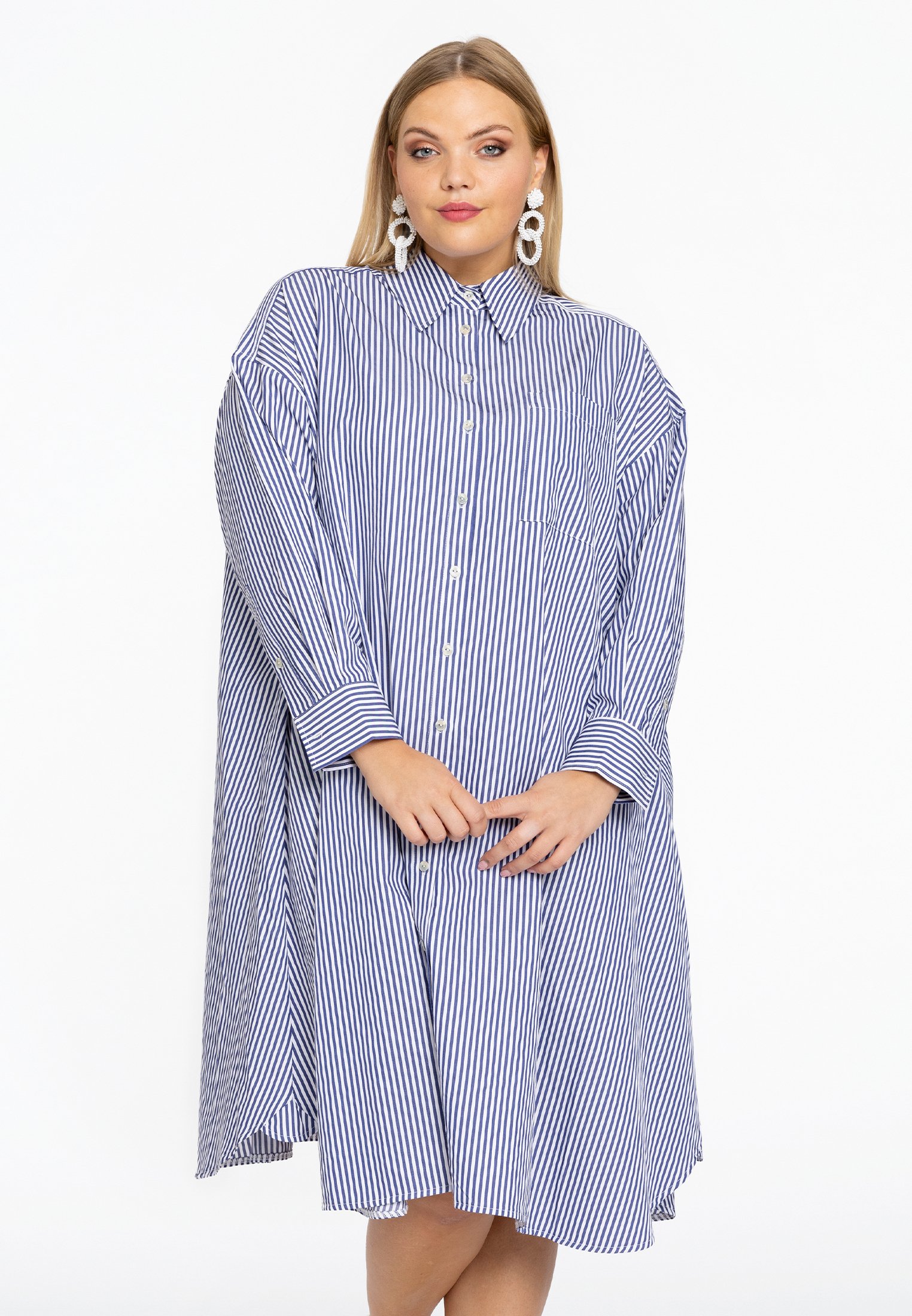 YOEK MIT STREIFENDRUCK Blousejurk blue/blauw