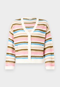 Vest - off white/olive/pink