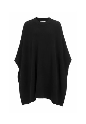 Cellbes of Sweden, FINE-KNITTED PONCHO - Kapper - black