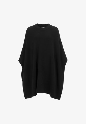 Cellbes of Sweden, FINE-KNITTED PONCHO - Kapper - black