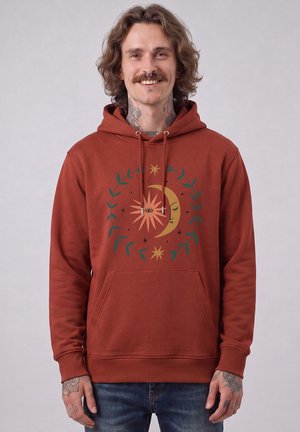 watapparel, LOVE AND FLEX UNISEX - Kapuzenpullover - earthy red