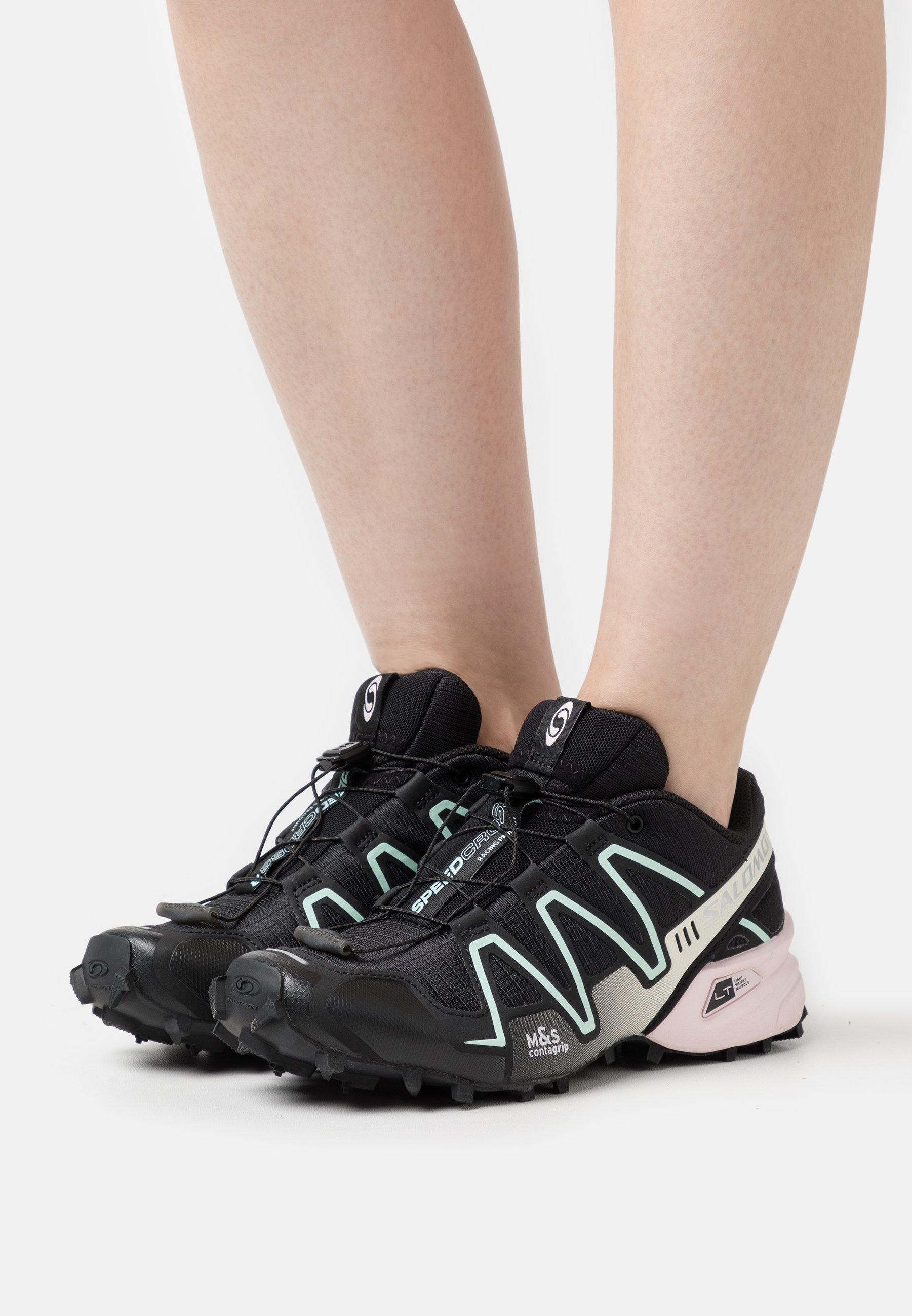 Salomon SPEEDCROSS 3 - Trainers - black/bleached aqua/silver 