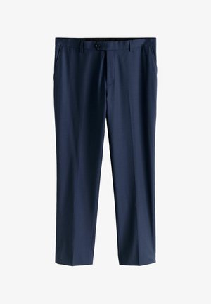 Marineskjortebukser lavet af et glat stof, med lynlås, bæltestropper og sidelommer. Skræddersyet design med lige ben.