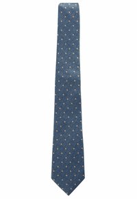 Unselected, navy blue polka dot