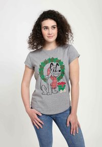 Henry Tiger MICKEY CLASSIC CHRISTMAS FAIRISLE PLUTO - T-shirt z nadrukiem