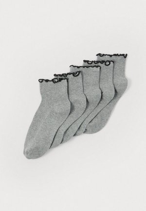 TOP CONTRAST EDGE 5 PACK - Chaussettes - grey melange