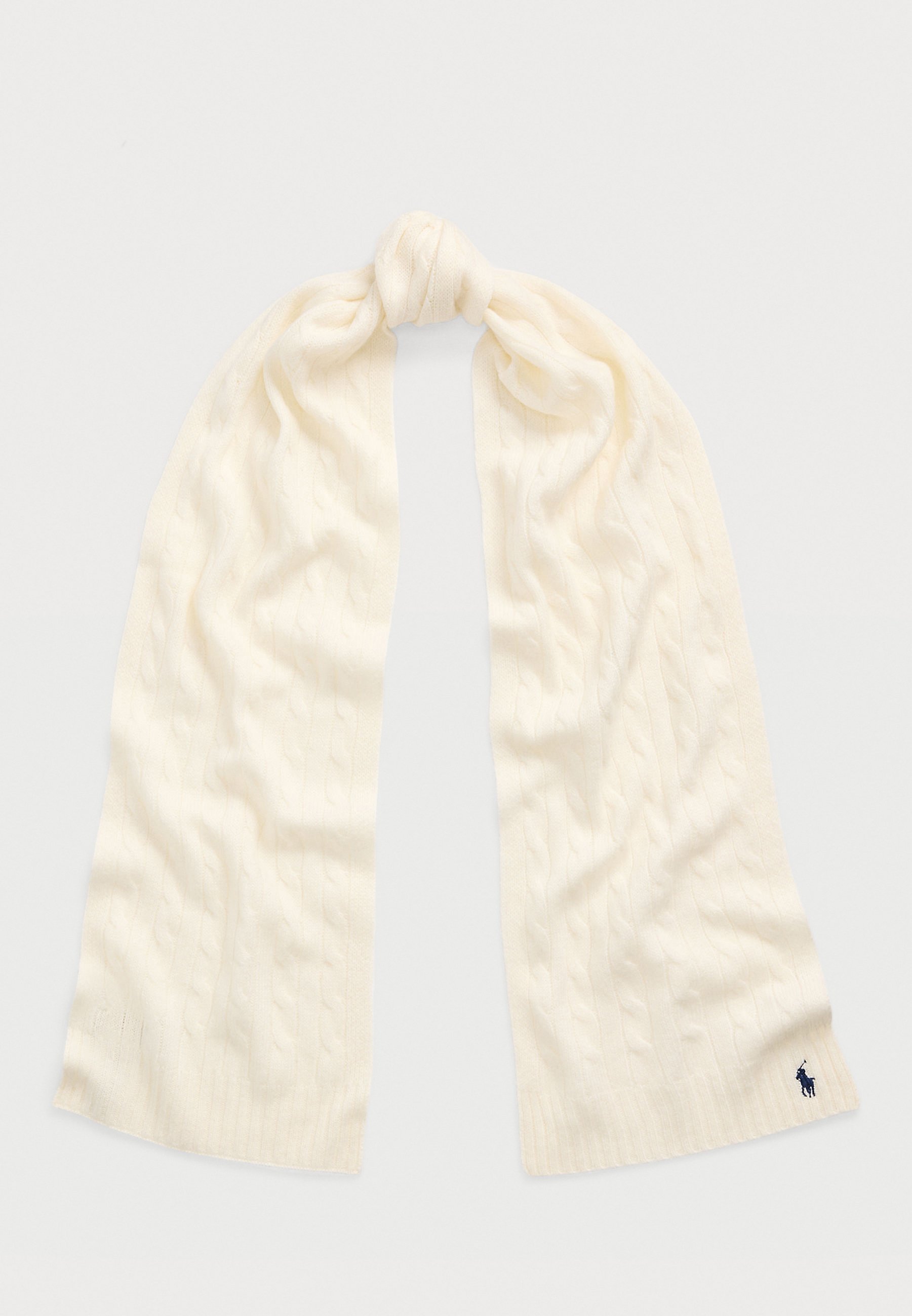 Polo Ralph Lauren CABLE KNIT WOOL CASHMERE SCARF Sjaal cream