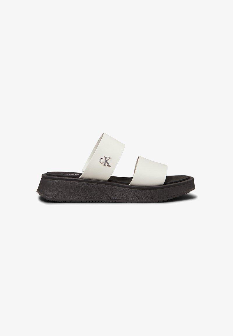 Calvin Klein Jeans PLATFORM - Mules - silver birch black