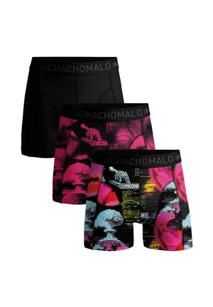 MUCHACHOMALO 3-PACK PRINT SOLID - Kurze Boxershorts - print print black