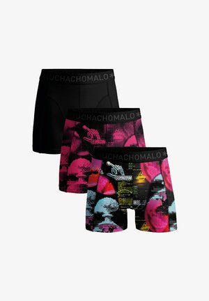 MUCHACHOMALO, 3-PACK PRINT SOLID - Boxershort - print print black