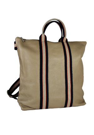 CITY - Tagesrucksack - taupe/blau/beige