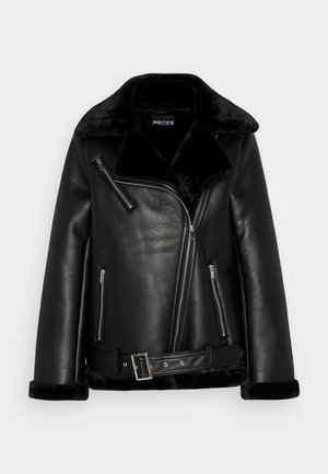 NORA AVIATOR - Faux leather jacket - black